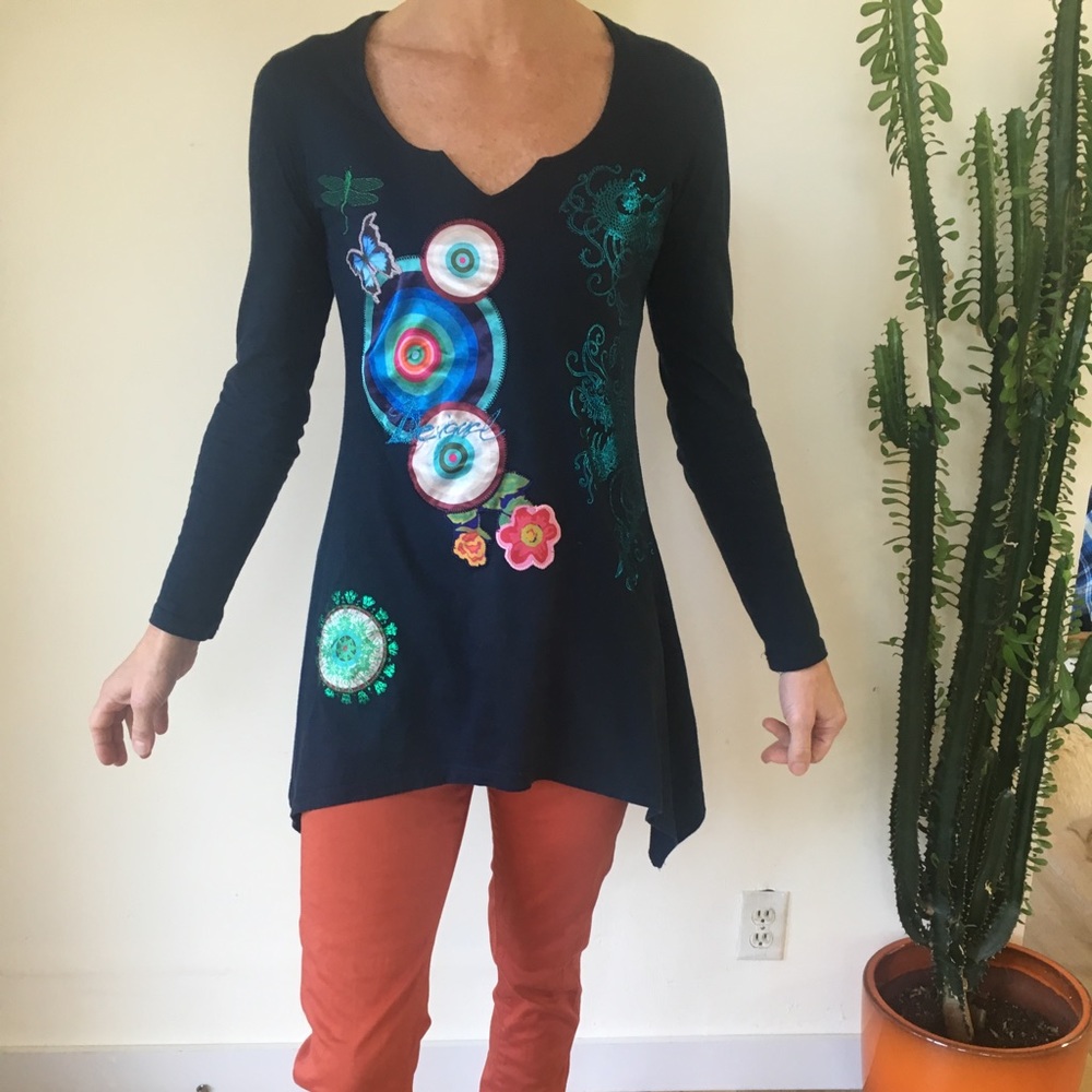 DESIGUAL  asymmetric long-sleeves shirt